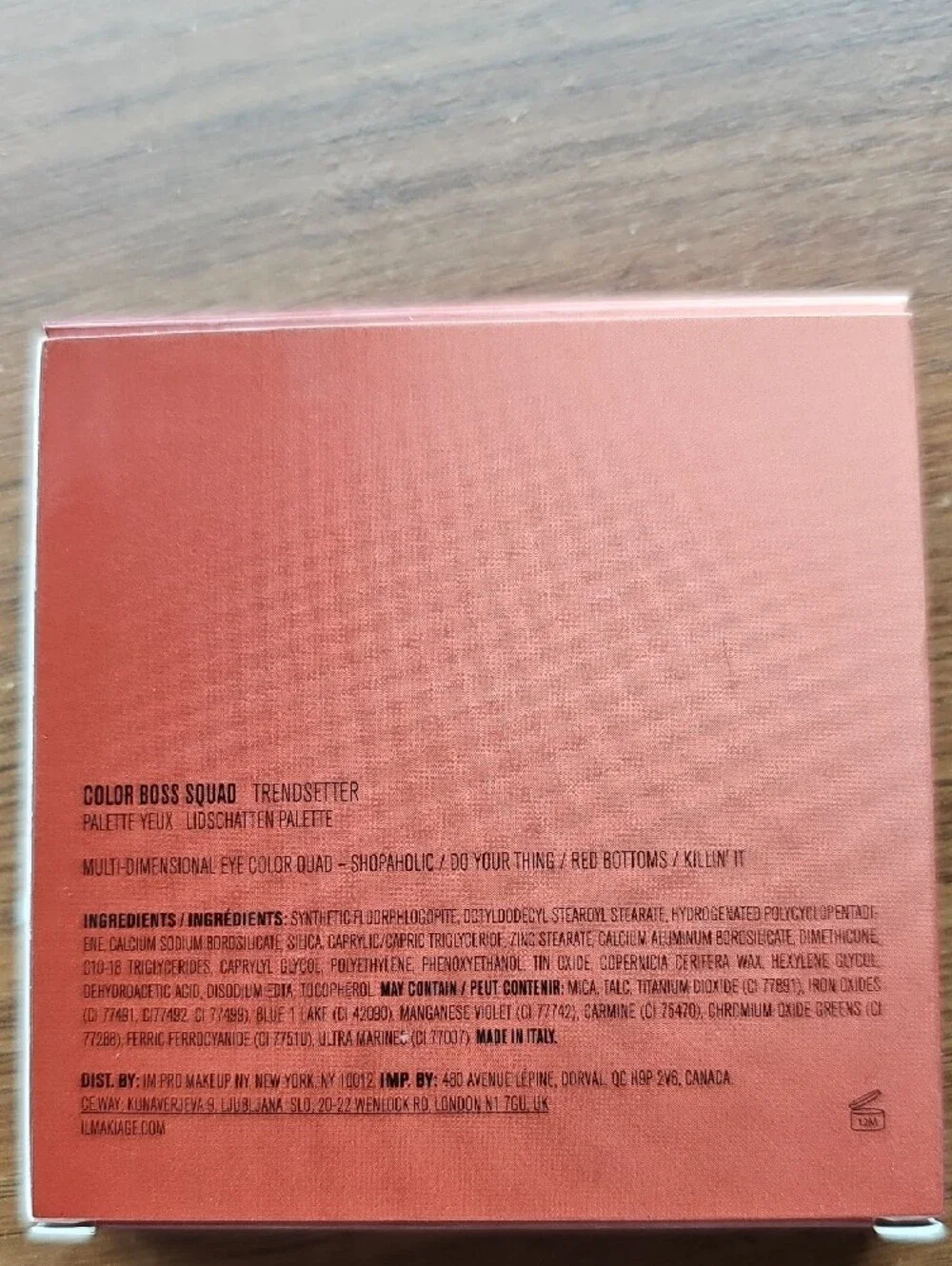 NIB IL MAKIAGE Color Boss Squad Eye Color Quad - Trendsetter 995